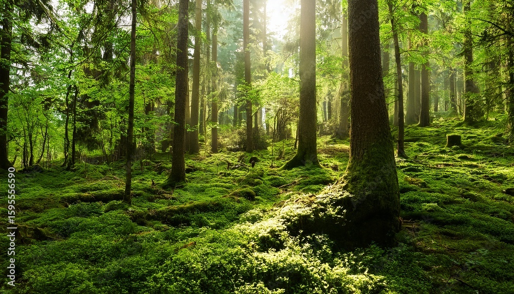 Fototapeta premium beautiful green forest