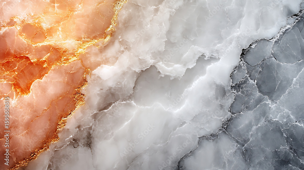 Obraz premium Luxurious Gold and Grey Marble Texture Background