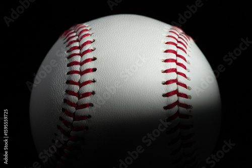 baseball isolated on black