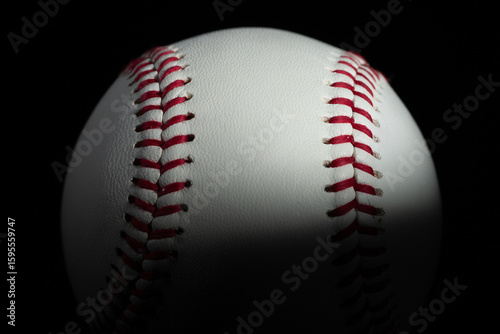 baseball isolated on black