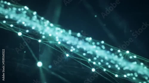 Abstract teal digital network background for technology data or communication visualizations