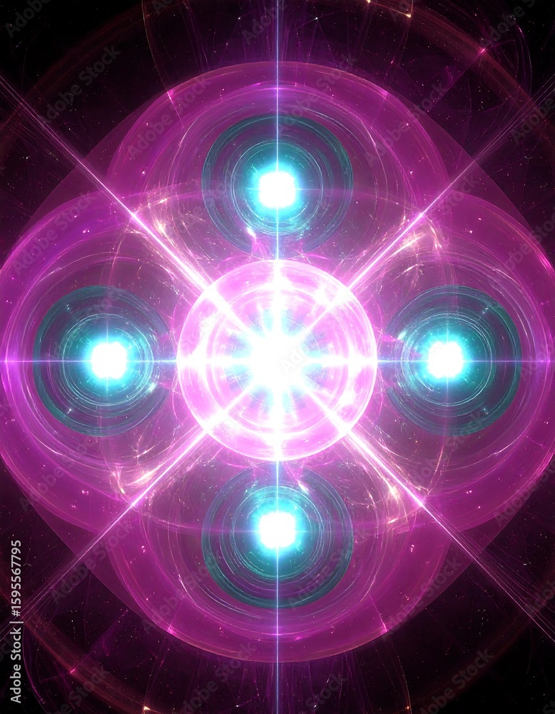 Fototapeta premium Abstract glowing circular design