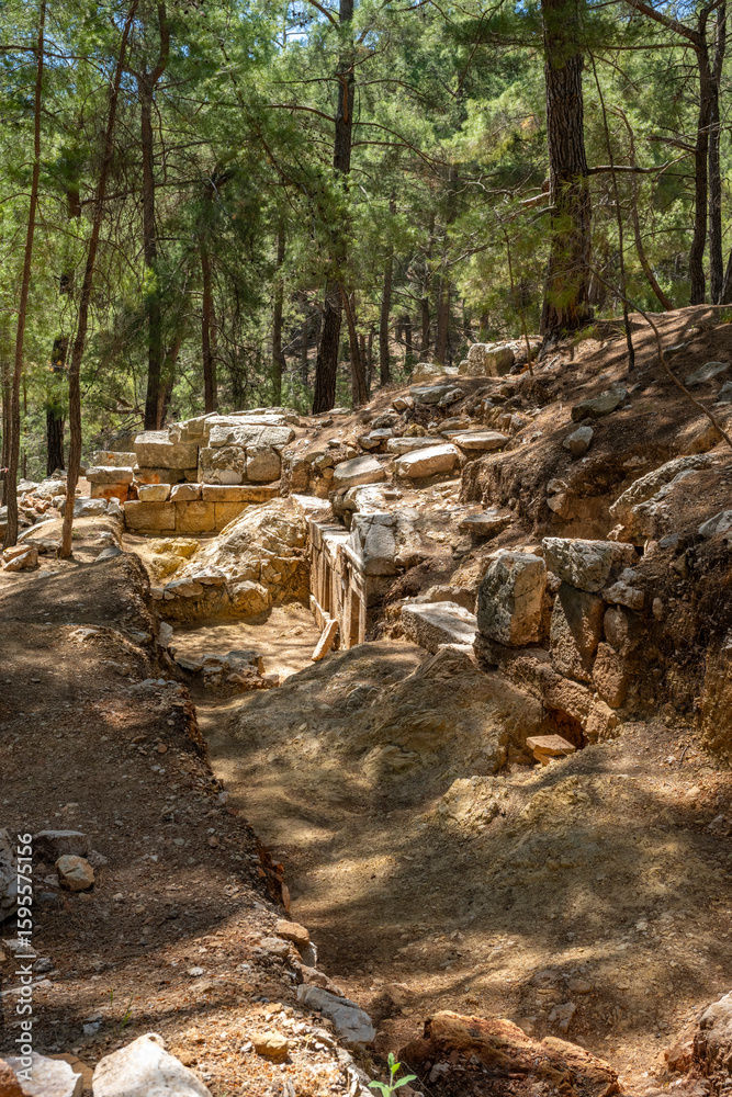 Fototapeta premium Kitanaura (Ancient Greek: Κιτάναυρα) (or Kithanaura) was an ancient city in Lycia. Its ruins are located near Saraycik, a small village in the Kumluca district of Antalya Province, Turkey.