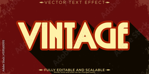 Retro sticker text effect, editable 70s and 80s text style