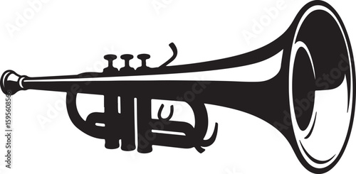 Trumpet Silhouette Illustration
