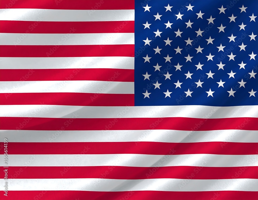 Naklejka premium American flag waving