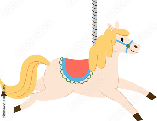 Carousel Horse with Saddle