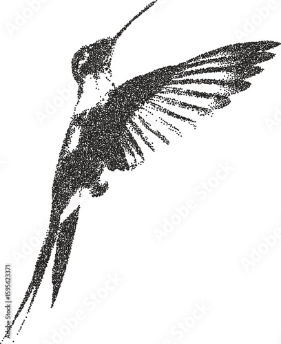 Bird retro y2k stipple design avian halftone brutalist urban vector png with clear background, wing 2000s photocopy grunge tattoo gen z effect