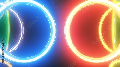 Abstract neon rings (3)