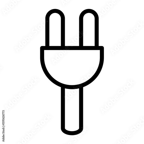Plug vector line icon design