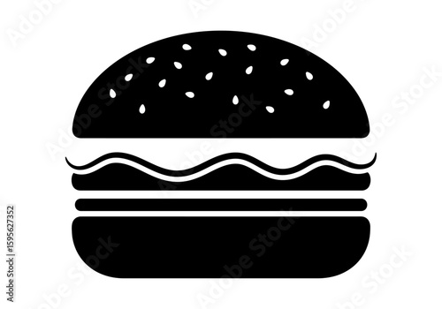 Delicious Juicy Burger with Sesame Seed Bun Toasted Golden Brown Filled with Fresh Lettuce Creamy Cheese and Savory Beef Patty