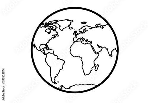 Detailed Outline of Earths Continents Oceans and Major Landmasses A Comprehensive Geographic Overview of Our Planet Including Mountain Ranges Rivers and Deserts