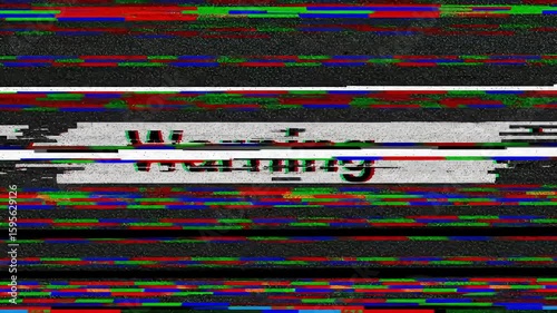 Glitch Warning Distorted Reality Psychedelic Visuals RGB Error Static Noise Digital Breakdown.