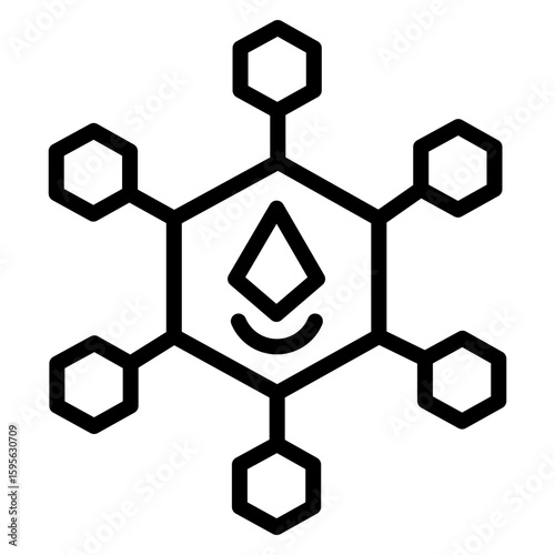 NFT  vector line icon design