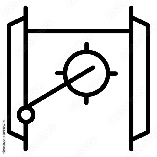 Portal  vector line icon design