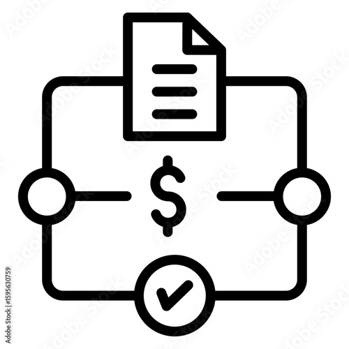 Smart Contracts  vector line icon design