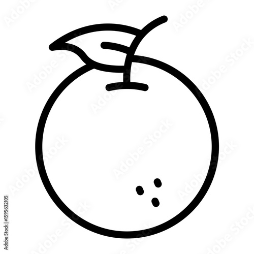 Orange vector line icon design
