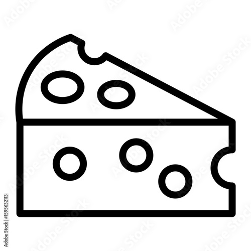 Cheese vector line icon design