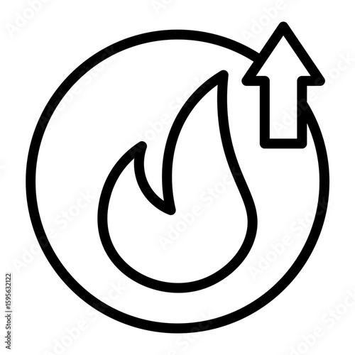 Calories vector line icon design
