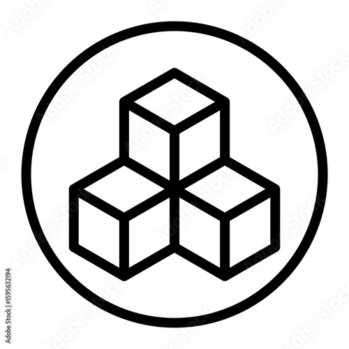 Sugar vector line icon design