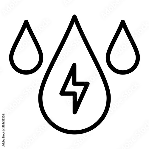 Water Energy vector line icon design