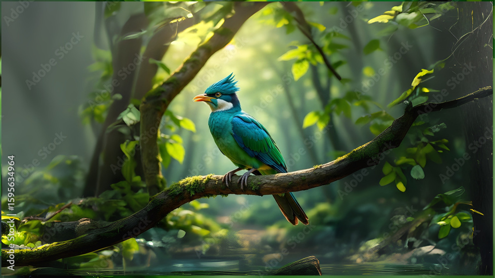 Fototapeta premium blue and yellow macaw
