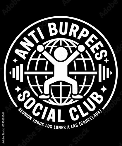 Anti Burpees Club Funny Gym Lover
