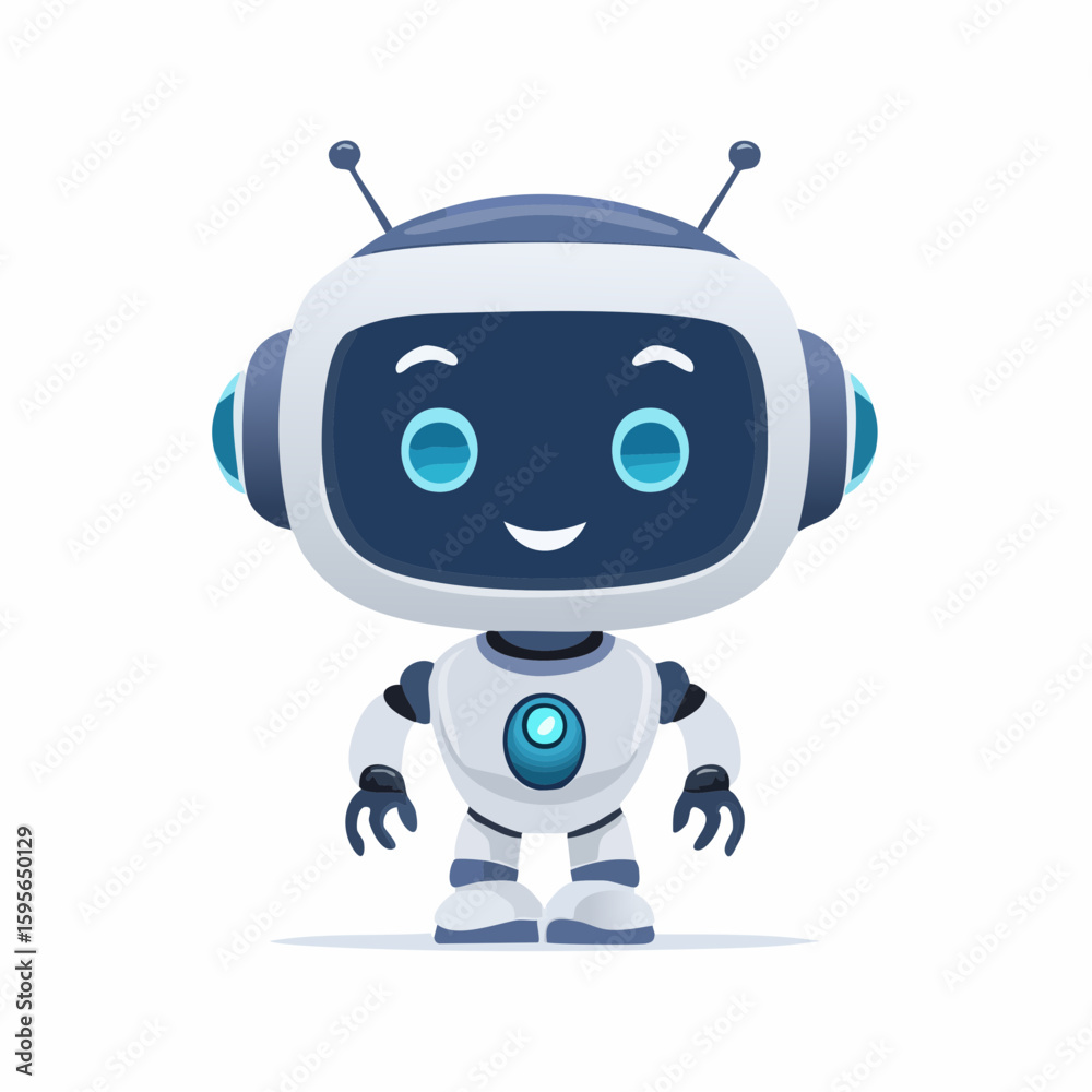 Fototapeta premium Cute Robot Vector Design