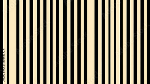 Vertical black and cream stripes create a simple pattern.