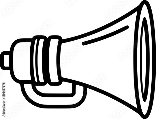 Foghorn outline icon vector
