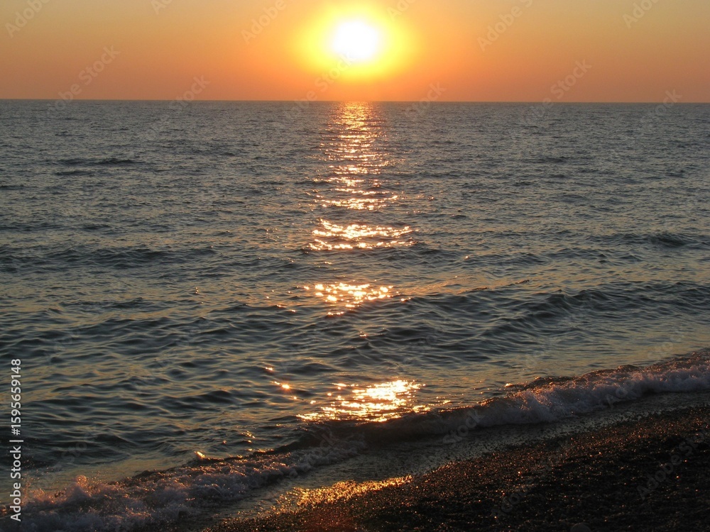 Fototapeta premium Black Sea, Black Sea coast, waves, no people