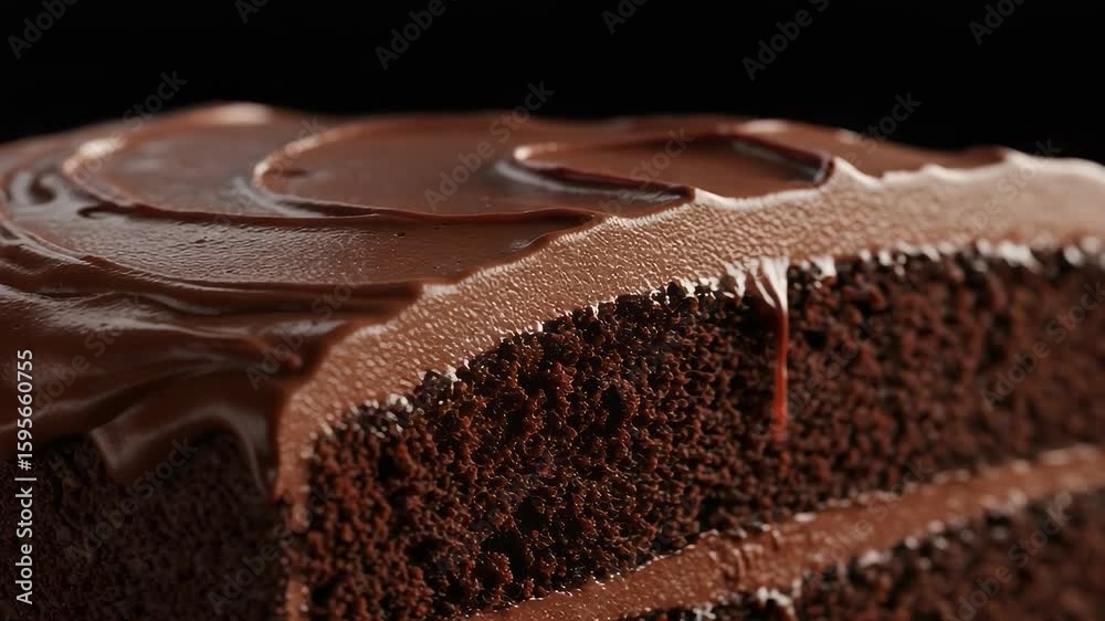 Chocolate cake closeup Chocolate cake closeup