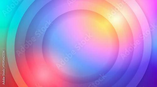 Ai generated image of colorful concentric circles create a vibrant and modern background