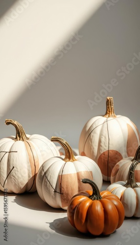Decorated Pumpkins - A Festive Autumn Still Life