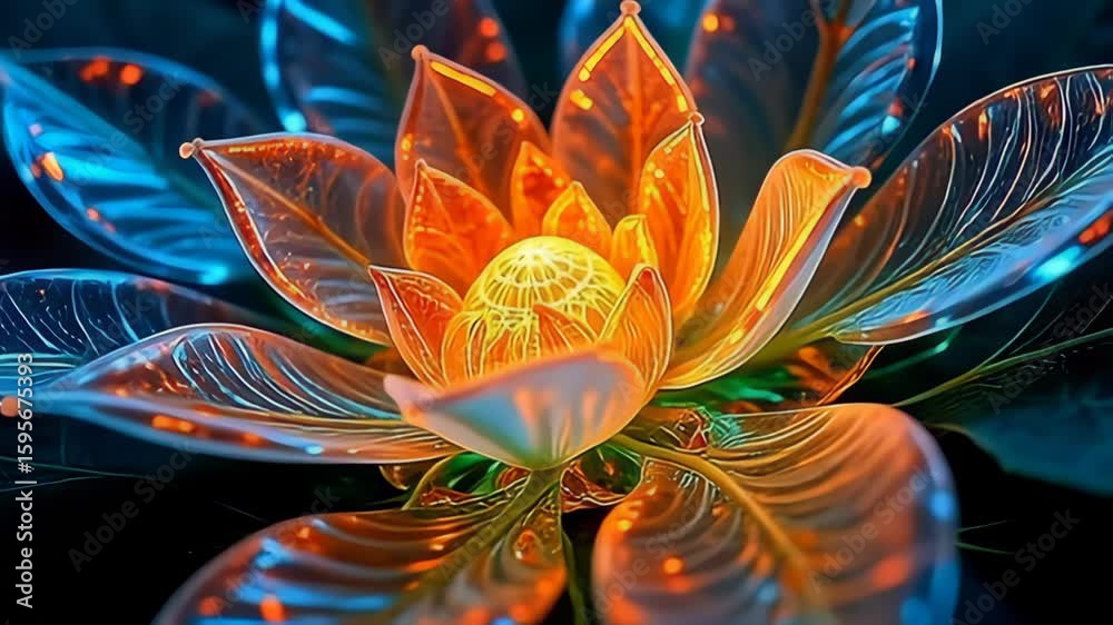 envelop inwards angstrom brilliant glow, geometrical particle voluted outwards same cosmic lotus petal waver intricate convention along angstrom perfect canvas, their motion characterise
