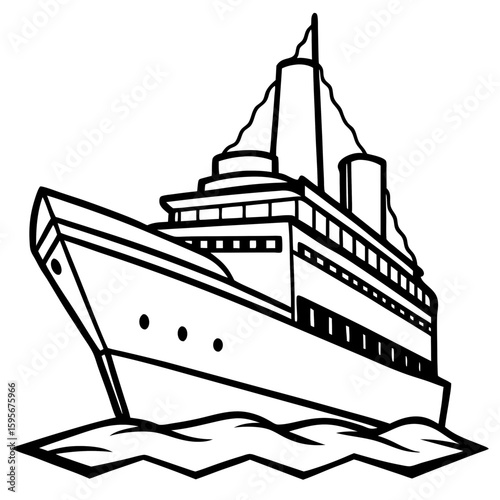 Minimal Icebreaker Ship Vector