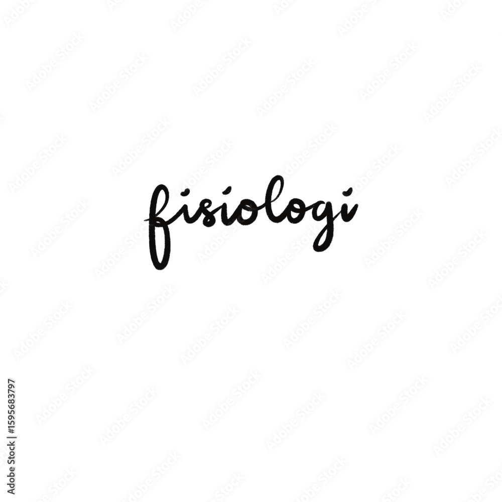 Fototapeta premium Physiology Lettering – Handwritten Typography on Human Body Functions and Medical Science
