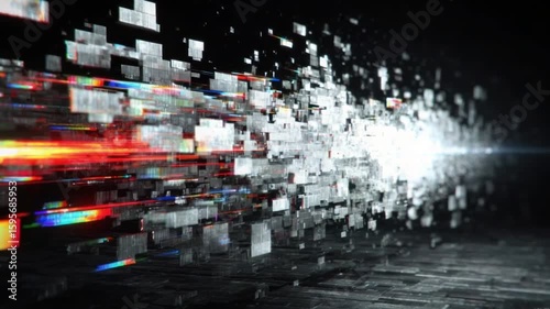 Wallpaper Mural Abstract digital glitch Torontodigital.ca