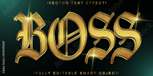  Elite Powerful Mafia Boss Lux Style Wealth Control Design Vector Fully Editable Smart Object Text Effect