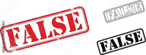 False stamp vector image for graphic design and web design resources with transparent background