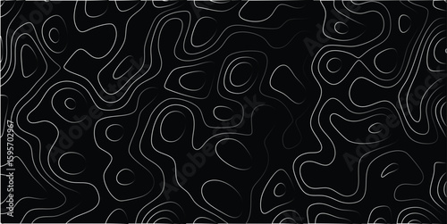 Abstract topographic map background illustration a complex network of contour lines flowing across a dark surface representing depth and spatial organization
