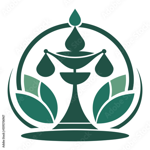 Vintage balance stone wellness logo vector design graphic