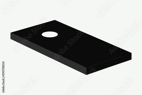 Minimalist vector illustration of a single object silhouette