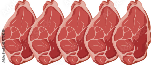 Fresh raw meat cuts for grilling barbecue and cooking delicious food protein diet nutrition for healthy life