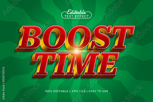 boost time editable text effect with a speed and sport text style