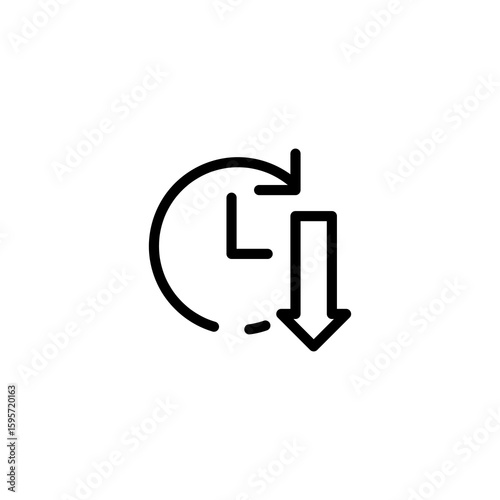 countdown clock watch timer icon, vector Reduce Time Icon on white background..eps