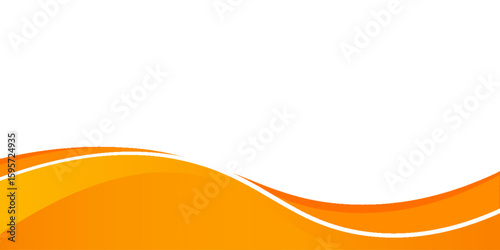 Orange and white business wave banner background. background of overlapping waves. eps 10
