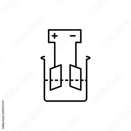 Electrolysis Icon. vector Chemistry Electrolysis simple illustration for web and app..eps