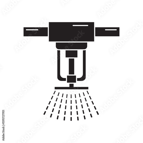 fire sprinkler icon Flat vector, simple illustration for web and app..eps