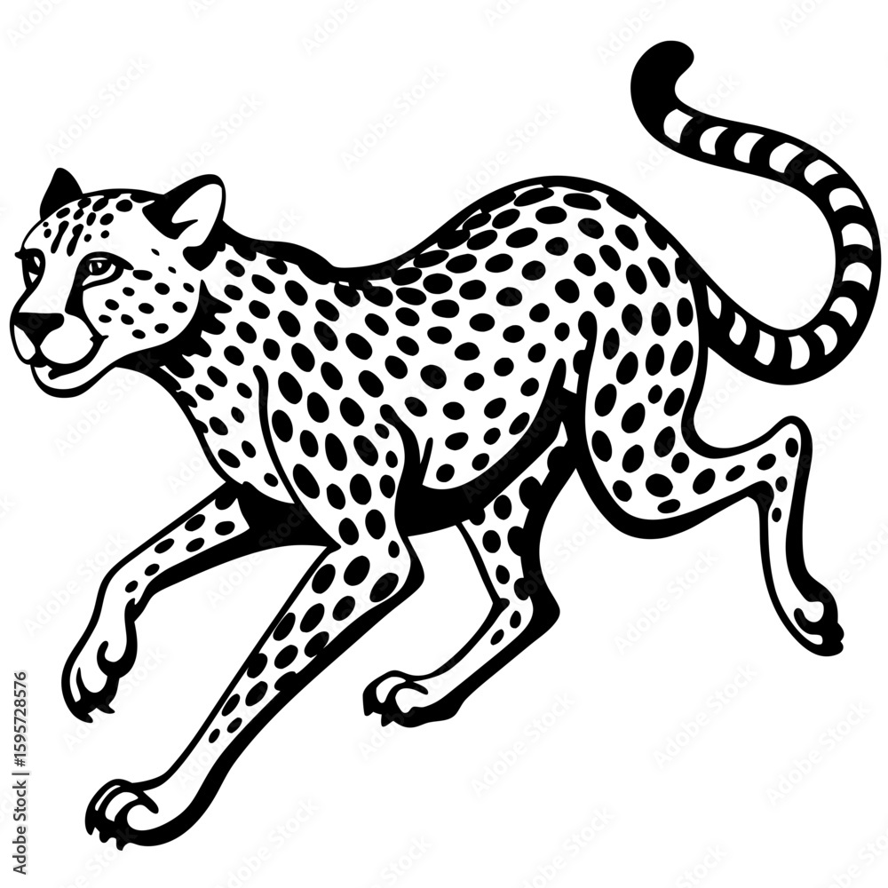 Fototapeta premium cheetah vinyl ready vector illustration